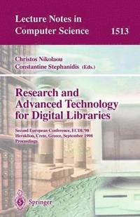 bokomslag Research and Advanced Technology for Digital Libraries