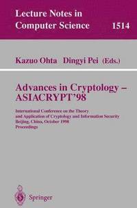bokomslag Advances in Cryptology - ASIACRYPT'98