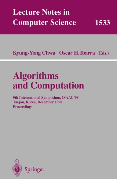 Kyung-Yong Chwa, Oscar H. Ibarra - Algorithms and Computation, Häftad