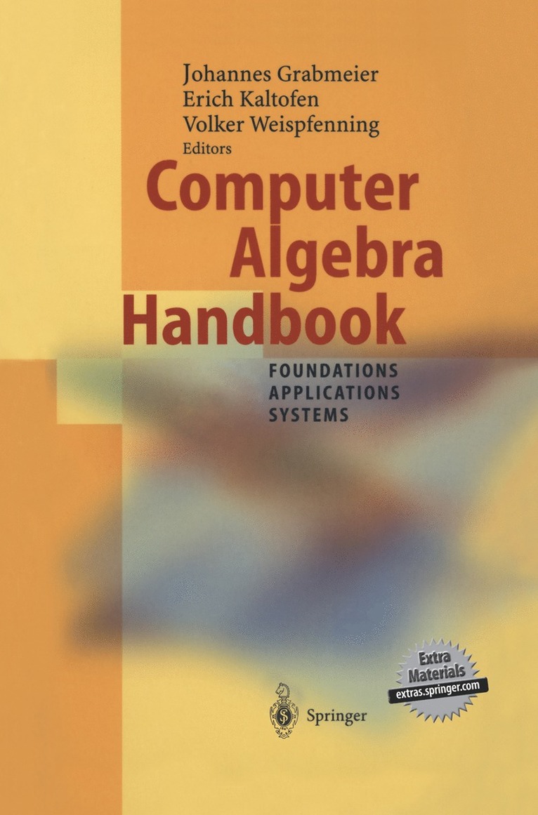 Johannes Grabmeier, Erich Kaltofen, Volker Weispfenning - Computer Algebra Handbook, Inbunden