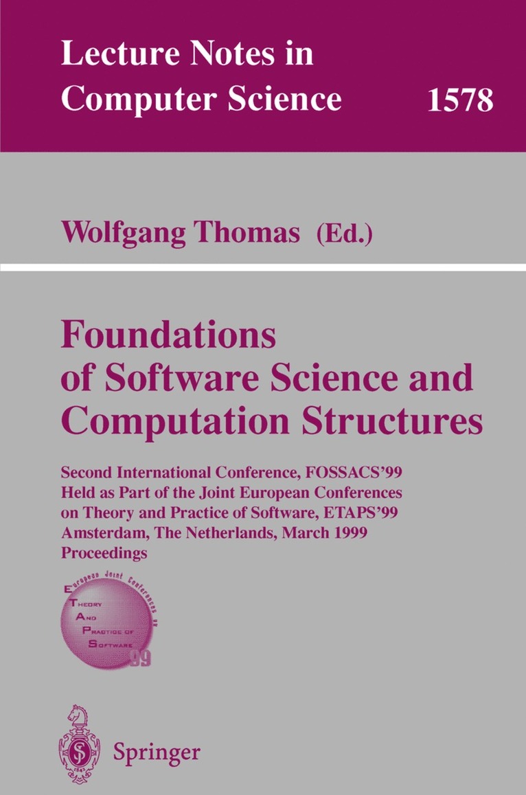 Foundations of Software Science and Computation Structures 1