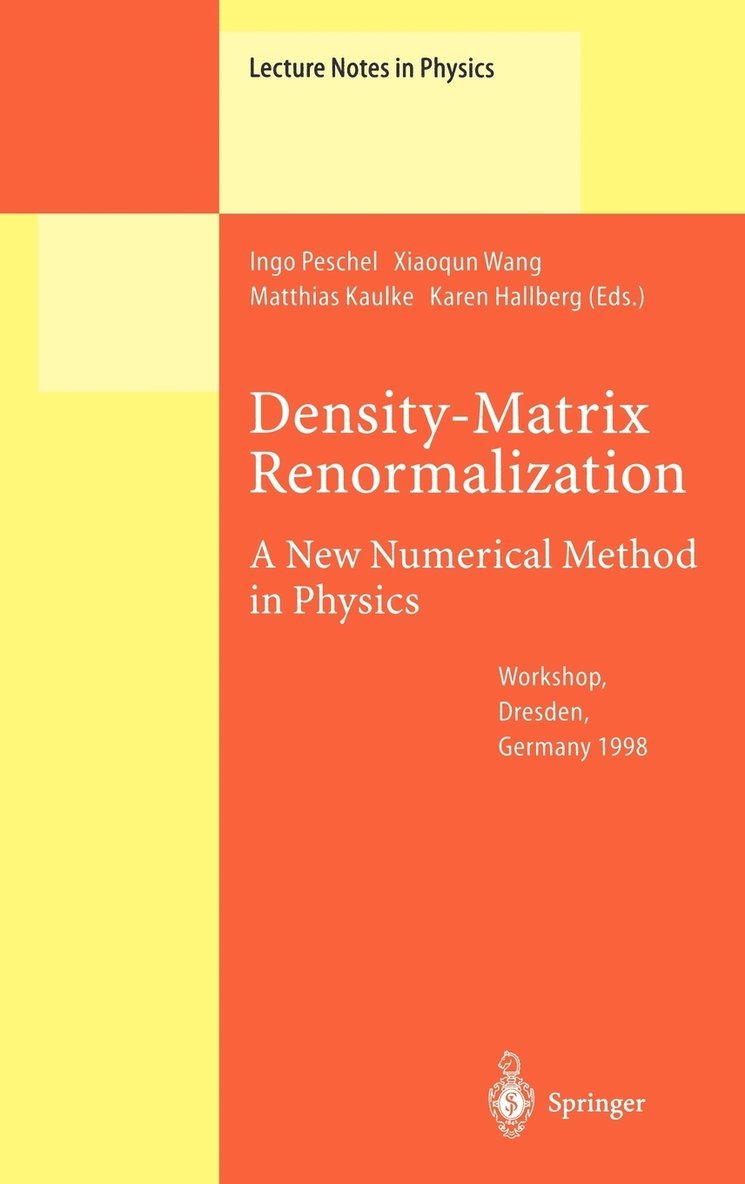 Density-Matrix Renormalization - A New Numerical Method in Physics 1