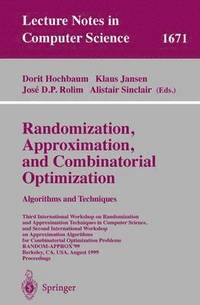 bokomslag Randomization, Approximation, and Combinatorial Optimization. Algorithms and Techniques