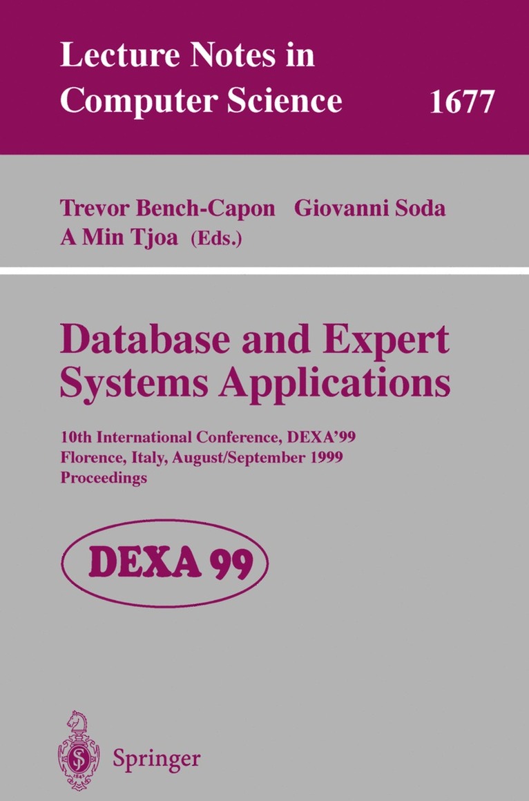 Trevor Bench-Capon, Giovanni Soda, A Min Tjoa - Database and Expert Systems Applications, Häftad