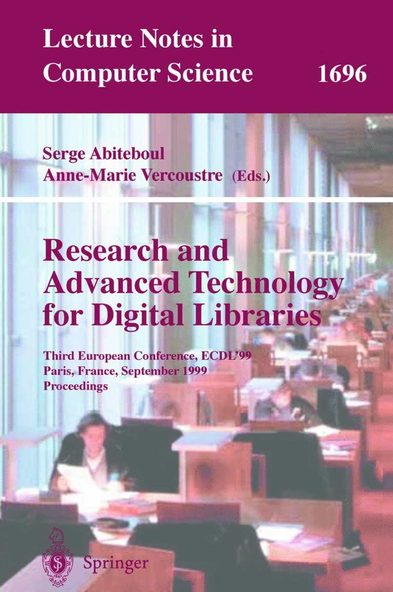Serge Abiteboul, Anne-Marie Vercoustre - Research and Advanced Technology for Digital Libraries, Häftad