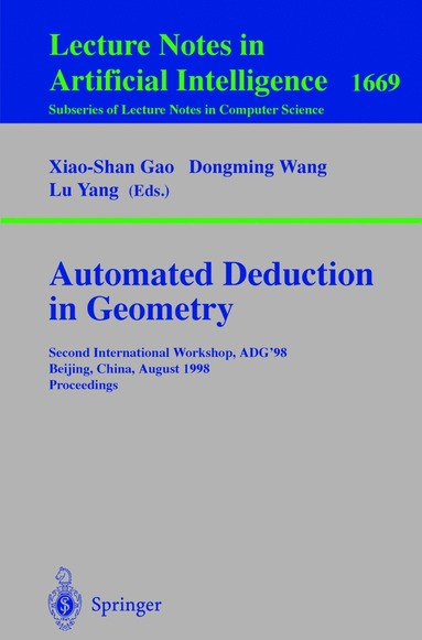 bokomslag Automated Deduction in Geometry