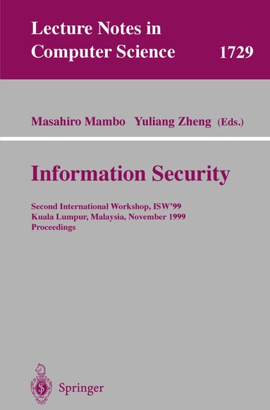 Masahiro Mambo, Yuliang Zheng - Information Security, Häftad