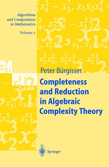 bokomslag Completeness and Reduction in Algebraic Complexity Theory