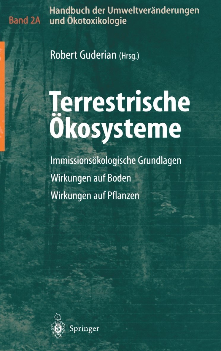 Robert Guderian - Handbuch der Umweltveränderungen und Ökotoxikologie, Inbunden