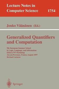 bokomslag Generalized Quantifiers and Computation
