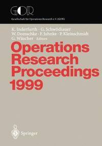 bokomslag Operations Research Proceedings 1999