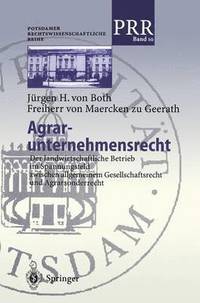 bokomslag Agrar-unternehmensrecht