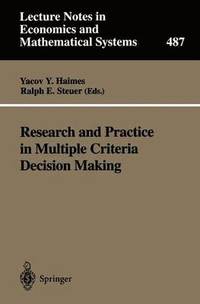 bokomslag Research and Practice in Multiple Criteria Decision Making