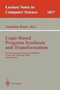 bokomslag Logic-Based Program Synthesis and Transformation