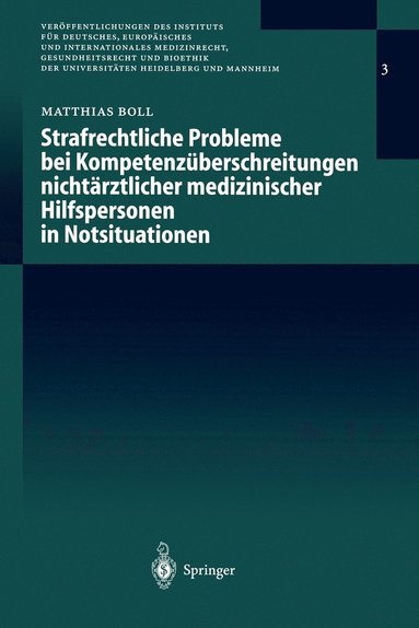 bokomslag Strafrechtliche Probleme bei Kompetenzberschreitungen nichtrztlicher medizinischer Hilfspersonen in Notsituationen