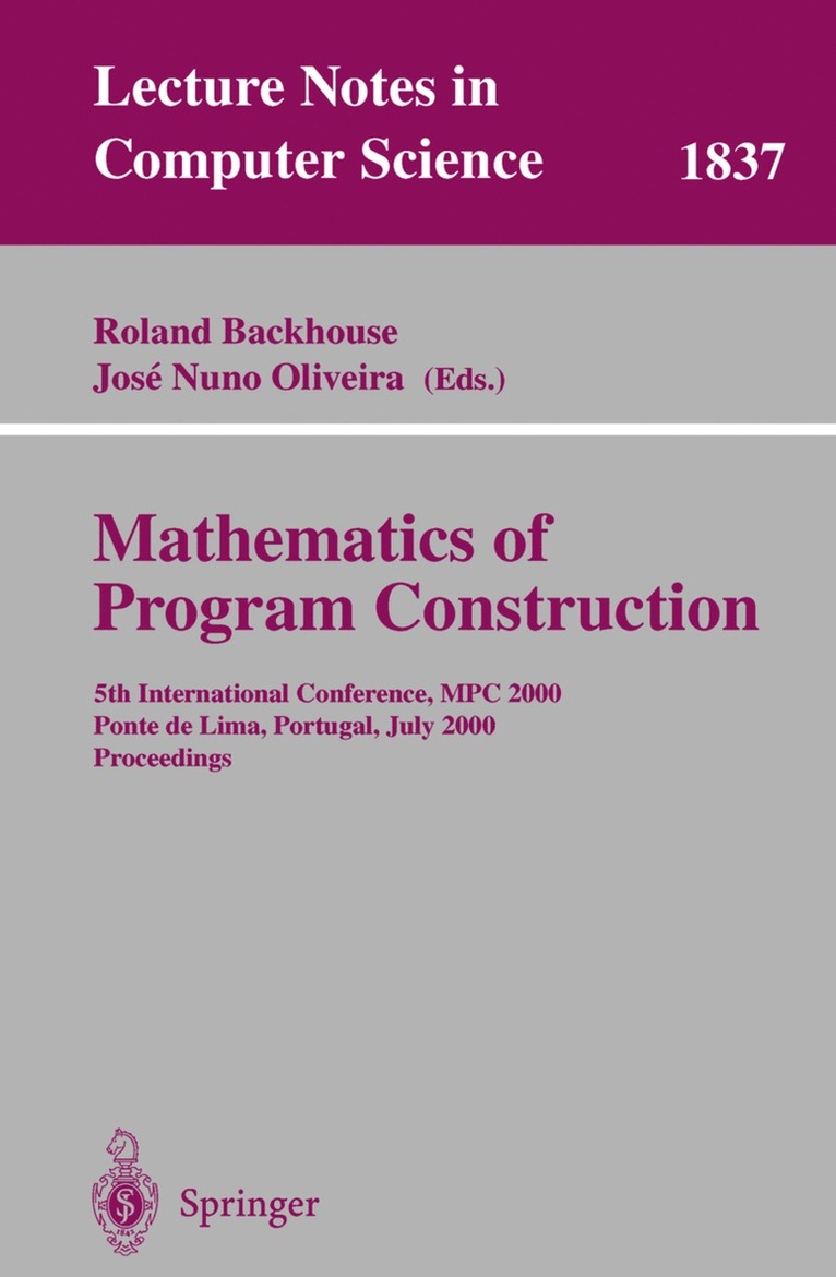 Mathematics of Program Construction 1