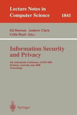 Information Security and Privacy 1