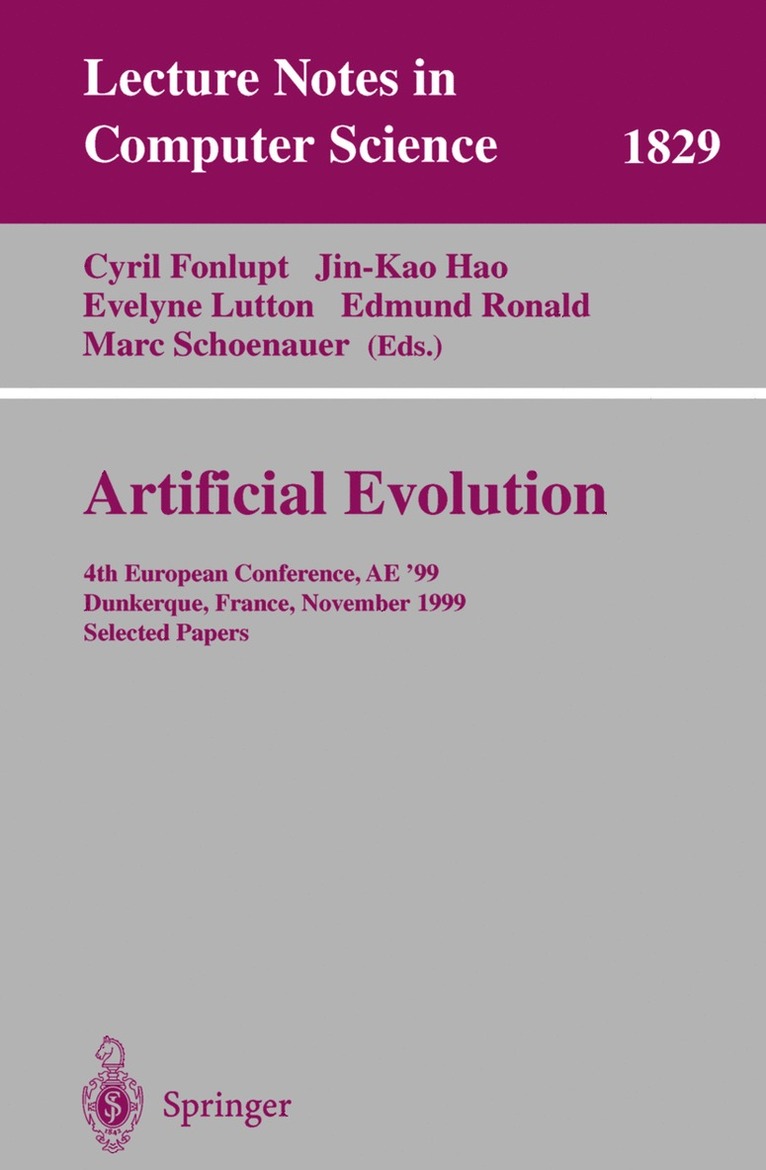 Cyril Fonlupt, Jin-Kao Hao, Evelyne Lutton, Edmund Ronald, Marc Schoenauer - Artificial Evolution, Häftad