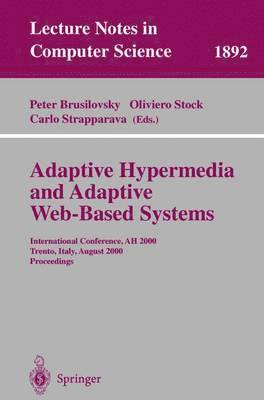 bokomslag Adaptive Hypermedia and Adaptive Web-Based Systems