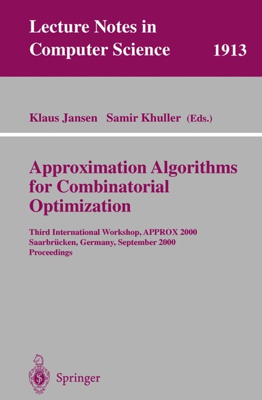 bokomslag Approximation Algorithms for Combinatorial Optimization