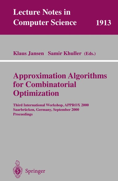 bokomslag Approximation Algorithms for Combinatorial Optimization