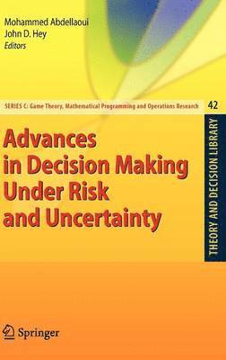 bokomslag Advances in Decision Making Under Risk and Uncertainty