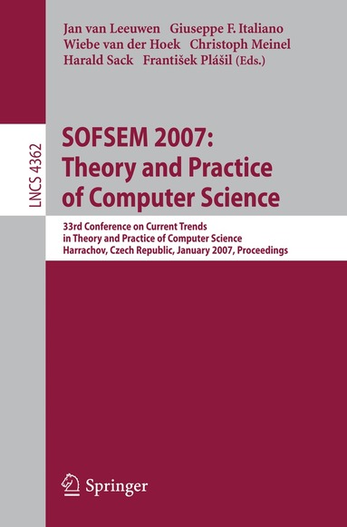 Jan van Leeuwen, Giuseppe F. Italiano, Wiebe van der Hoek, Christoph Meinel, Harald Sack, František Plášil - SOFSEM 2007: Theory and Practice of Computer Science, Häftad
