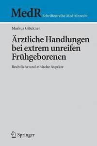 bokomslag rztliche Handlungen bei extrem unreifen Frhgeborenen