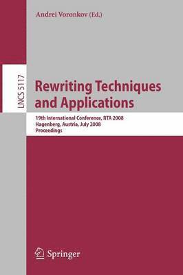 Andrei Voronkov - Rewriting Techniques and Applications, Häftad