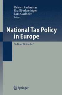 bokomslag National Tax Policy in Europe