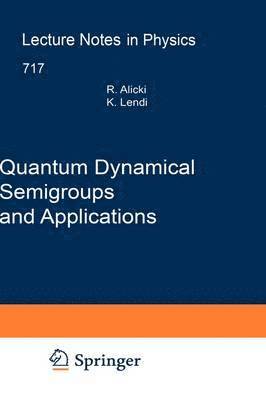 bokomslag Quantum Dynamical Semigroups and Applications