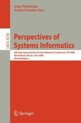 Andrei Voronkov, Irina Virbitskaite - Perspectives of Systems Informatics, Häftad