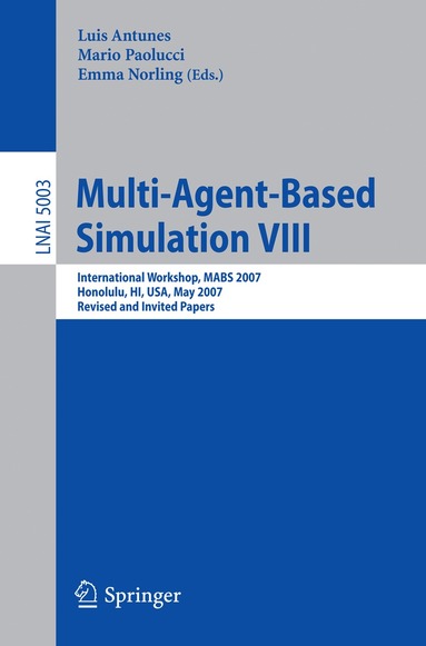 Luis Antunes, Mario Paolucci, Emma Norling - Multi-Agent-Based Simulation VIII, Häftad