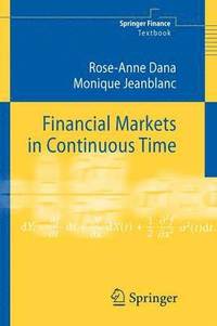 bokomslag Financial Markets in Continuous Time