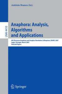 bokomslag Anaphora: Analysis, Algorithms and Applications
