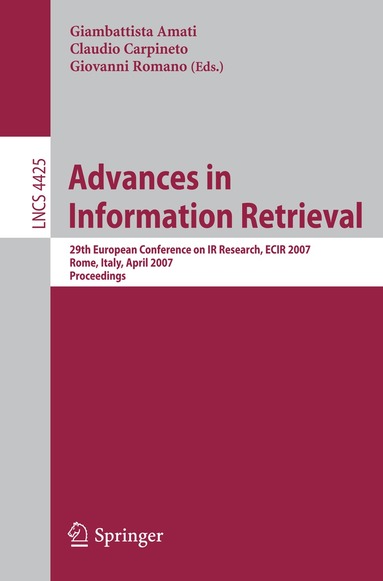 Giambattista Amati, Claudio Carpineto, Giovanni Romano - Advances in Information Retrieval, Häftad