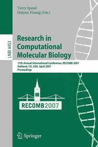 bokomslag Research in Computational Molecular Biology