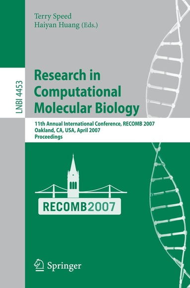 Terry Speed, Haiyan Huang - Research in Computational Molecular Biology, Häftad