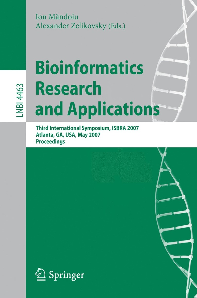 Ion Mandoiu, Alexander Zelikovsky - Bioinformatics Research and Applications, Häftad