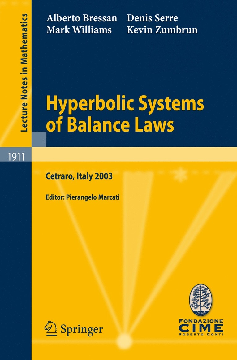 Hyperbolic Systems of Balance Laws 1