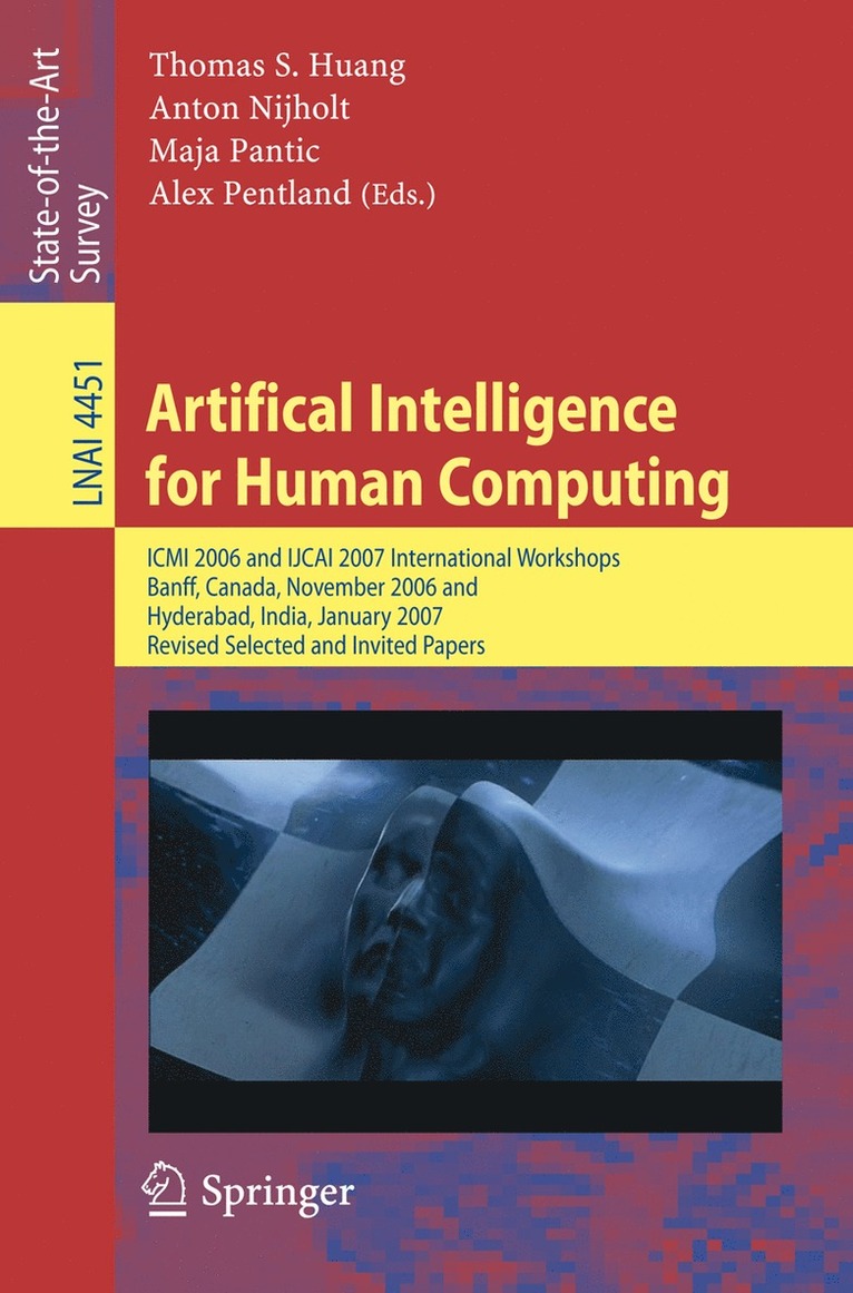 Thomas S. Huang, Anton Nijholt, Maja Pantic, Alex Pentland - Artifical Intelligence for Human Computing, Häftad
