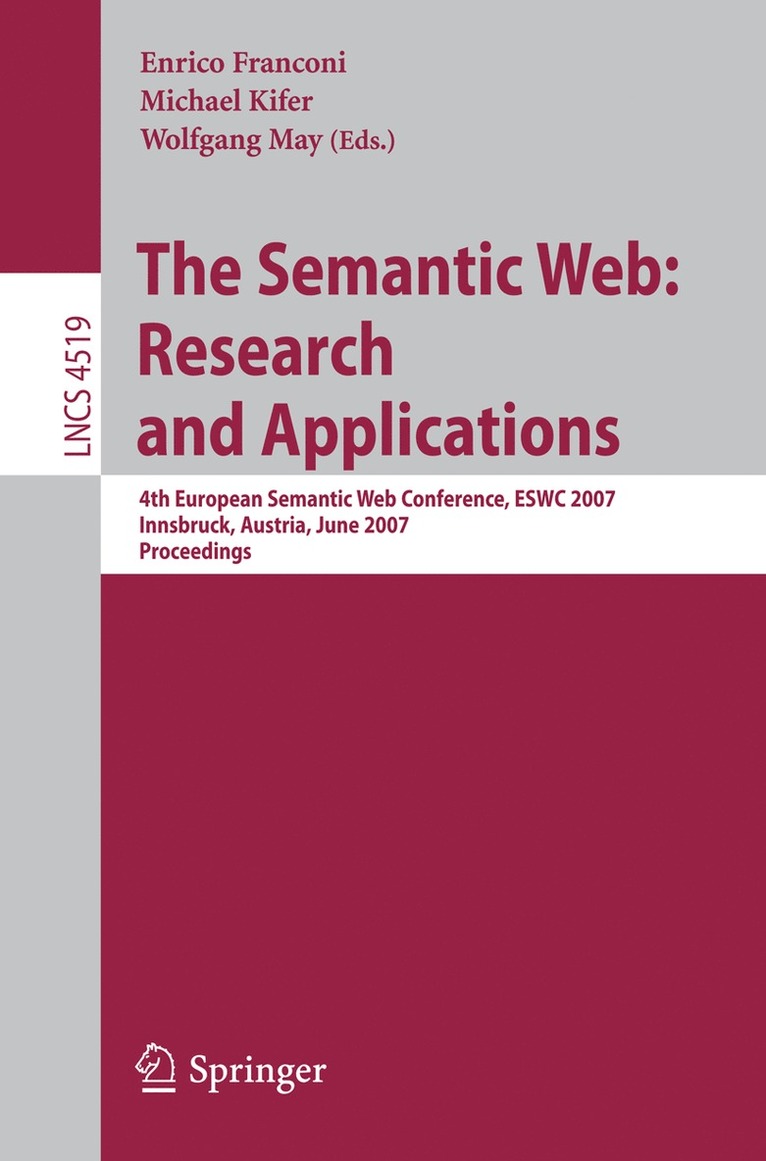 Semantic Web: Research and Applications