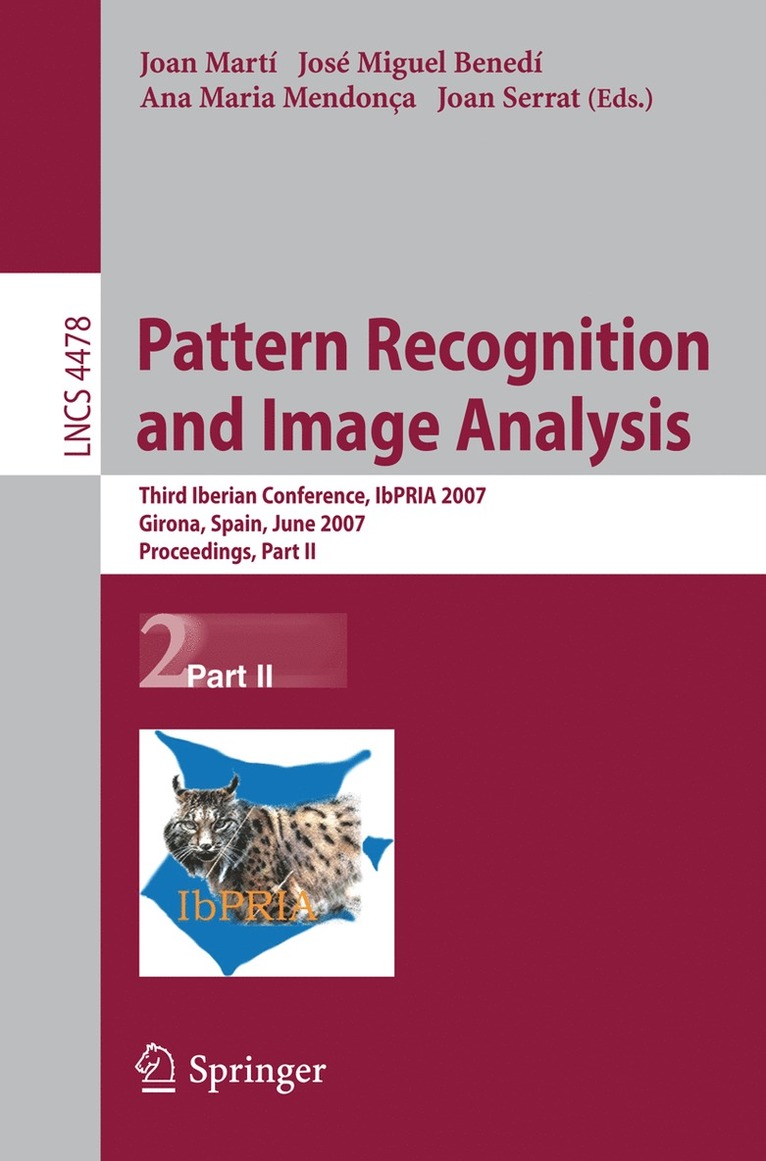 Joan Martí, José Miguel Benedí, Ana Maria Mendonça, Joan Serrat - Pattern Recognition and Image Analysis, Häftad