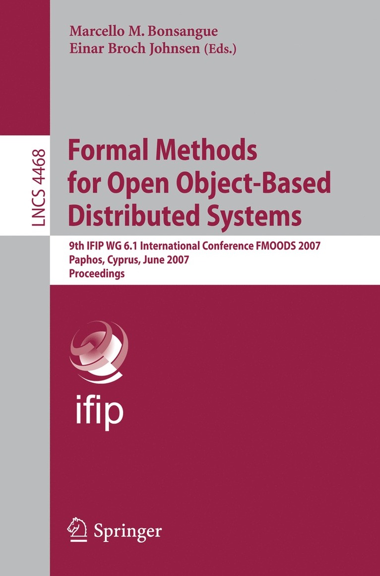 Formal Methods for Open Object-Based Distributed Systems 1