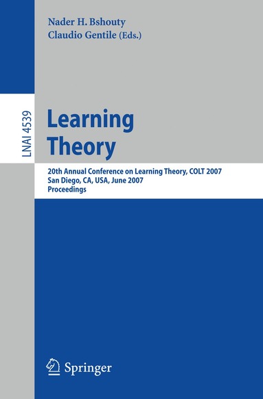 Nader Bshouty, Claudio Gentile - Learning Theory, Häftad