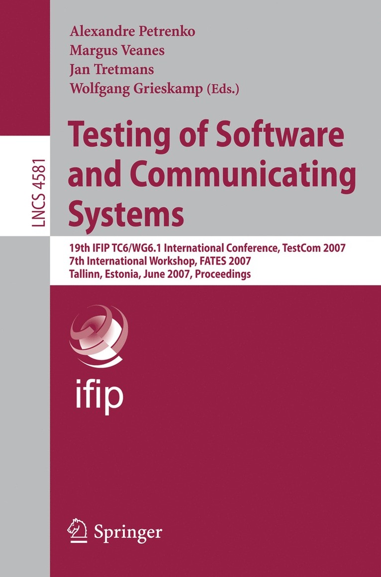 Margus Veanes, Jan Tretmans, Wolfgang Grieskamp - Testing of Software and Communicating Systems, Häftad