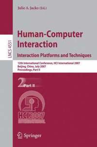 bokomslag Human-Computer Interaction. Interaction Platforms and Techniques