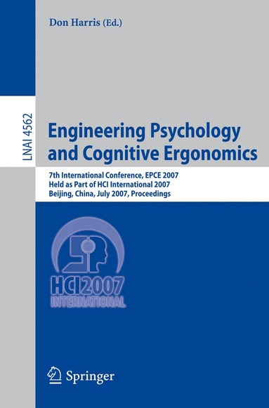 bokomslag Engineering Psychology and Cognitive Ergonomics