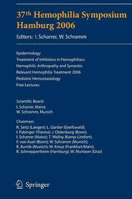 bokomslag 37th Hemophilia Symposium Hamburg 2006