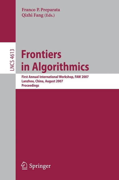 Franco P. Preparata, Qizhi Fang - Frontiers in Algorithmics, Häftad